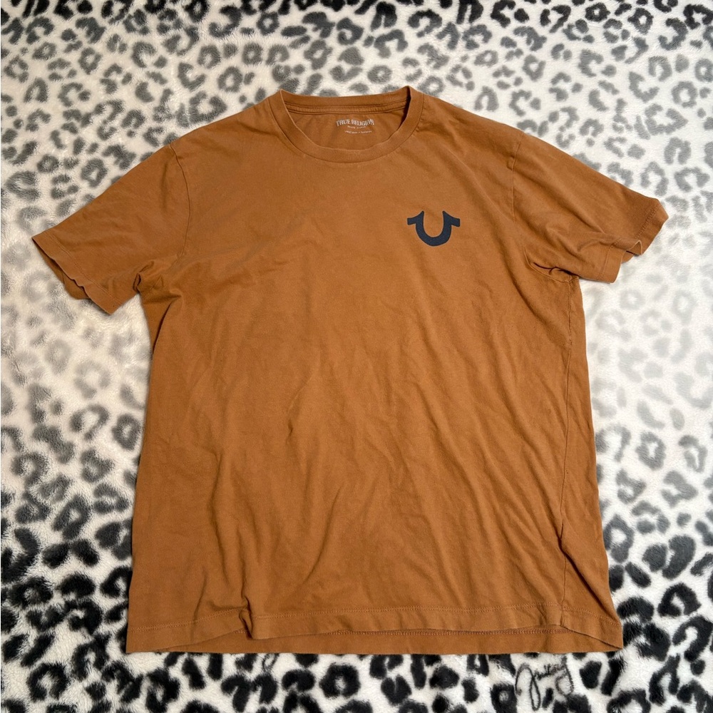 True Religion Gold Buddha Men’s Large T Shirt